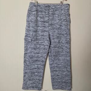 NWT The North Pole Men's 5X Knit Fleece Cargo Sweatpants Drawstring Gray